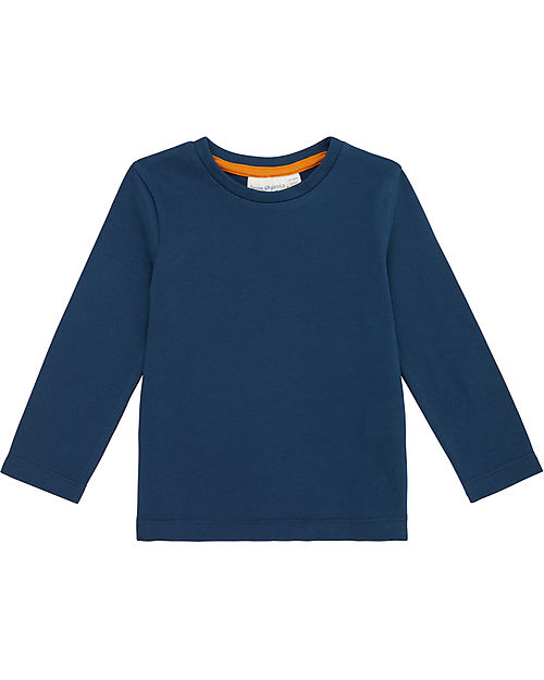 Sense Organics Maglia Maniche Lunghe Arlena - Blu Navy - 100% Cotone Bio GOTS Maglie Manica Lunga
