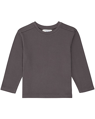 Sense Organics Maglia Maniche Lunghe Luke - Antracite - 100% Cotone Bio Maglie Manica Lunga