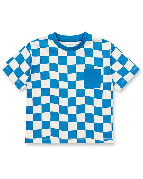 Sense Organics Maglietta Maniche Corte Anton - Bianco e Blu - 100% Cotone Bio GOTS T-shirt