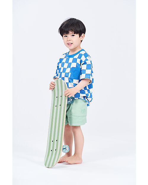Sense Organics Maglietta Maniche Corte Anton - Bianco e Blu - 100% Cotone Bio GOTS T-shirt