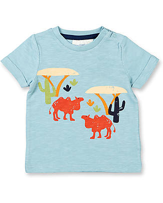Sense Organics Maglietta Maniche Corte Odo - Blu Cammello - 100% Cotone Bio GOTS T-shirt