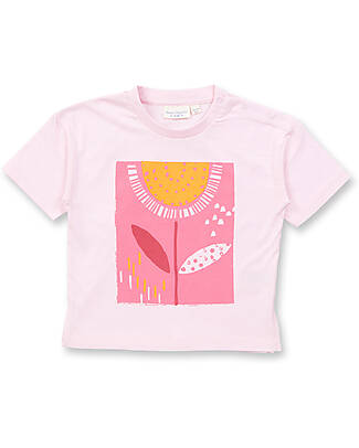 Sense Organics Maglietta Maniche Corte Sophie - Rosa + Flower - 100% Cotone Bio GOTS T-shirt
