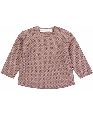 Sense Organics Maglione Baby Lavorato a Maglia Keme - Rosa - 100% Cotone Bio Maglioni