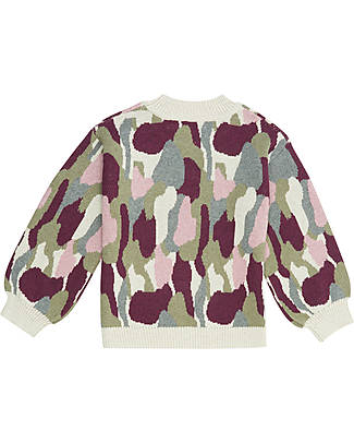 Sense Organics Maglione Delia - Oliva Sabbia Viola - 100% Cotone Bio GOTS Maglioni