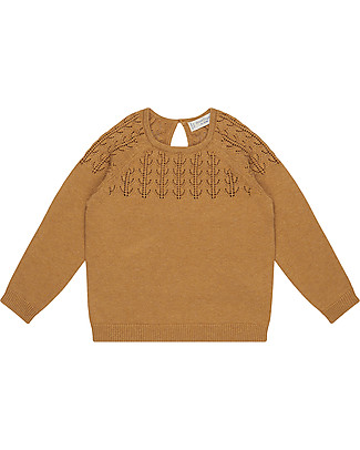 Sense Organics Maglione Honovi Lavorato a Maglia - Caramello - 100% Cotone Bio Maglioni
