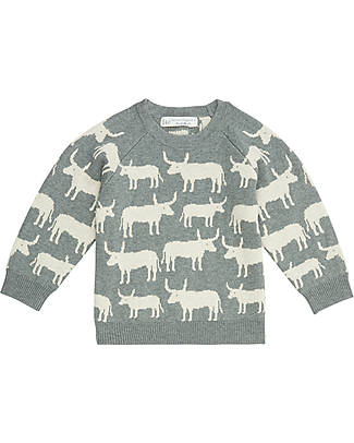 Sense Organics Maglione Victor - Grigio Tori - 100% Cotone Bio GOTS Maglioni