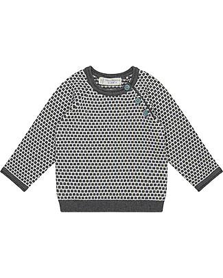 Sense Organics Maglione Victor Lavorato a Maglia - Grigio - 100% Cotone Bio Maglioni