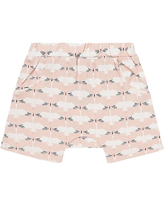 Sense Organics Pantaloncini Baby Emilio Retro - Cicogne - 100% cotone bio Pantaloni Corti