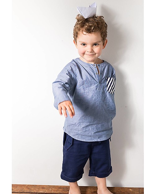 Sense Organics Pantaloncini Corti Ulli, Blu Scuro - 100% cotone bio Pantaloni Corti