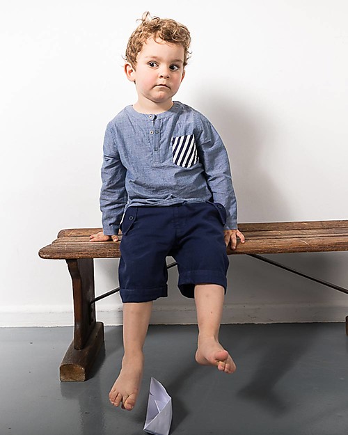 Sense Organics Pantaloncini Corti Ulli, Blu Scuro - 100% cotone bio Pantaloni Corti