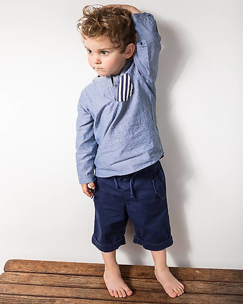 Sense Organics Pantaloncini Corti Ulli, Blu Scuro - 100% cotone bio Pantaloni Corti