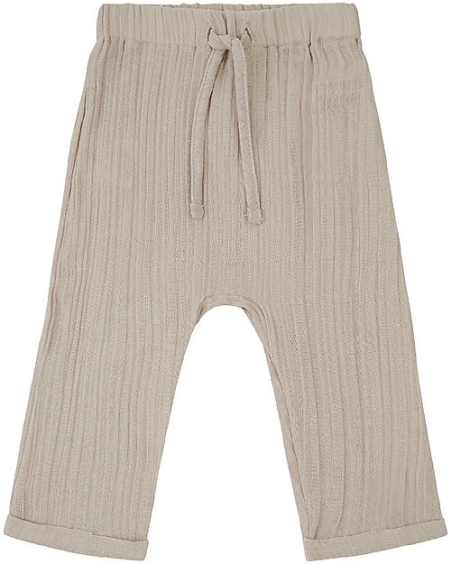 Sense Organics Pantaloni Baby Mare - Beige/Grigio - 100% cotone bio Pantaloni Lunghi