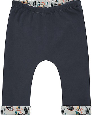 Sense Organics Pantaloni Baby Reversibili - Foresta - 100% Cotone Bio Pantaloni Lunghi