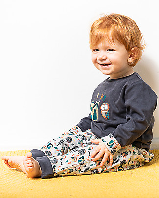 Sense Organics Pantaloni Baby Reversibili - Foresta - 100% Cotone Bio Pantaloni Lunghi