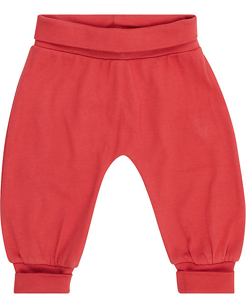 Sense Organics Pantaloni Bebè Sjors - Rosso - 100% Cotone Bio GOTS Pantaloni Lunghi