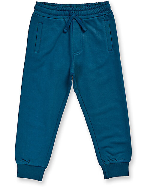 Sense Organics Pantaloni da Tuta Bela con Coulisse - Dark Teal - 100% Cotone Bio GOTS Pantaloni Lunghi