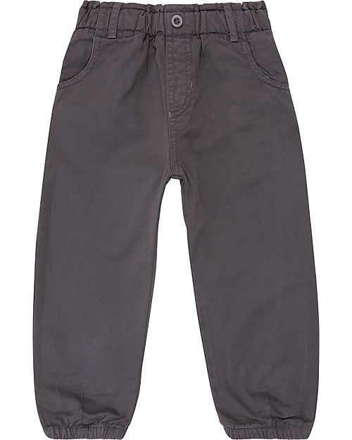 Sense Organics Pantaloni Foderati Kaito - Grigio Scuro - 100% Cotone Bio GOTS Pantaloni Lunghi