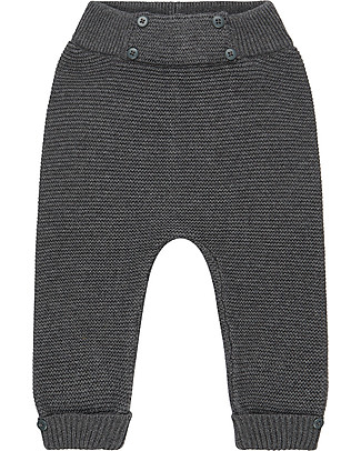 Sense Organics Pantaloni Lavorati a Maglia Paul - Grigio - 100% Cotone Bio Pantaloni Lunghi
