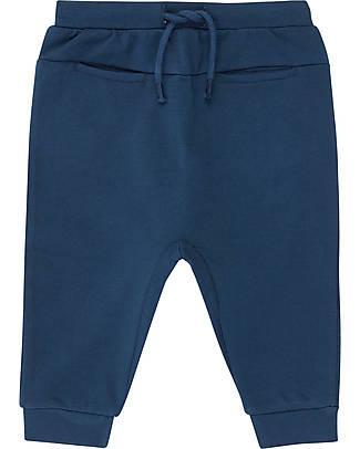 Sense Organics Pantaloni Tuta Bebè Candy - Blu Navy - 100% Cotone Bio GOTS Pantaloni Lunghi