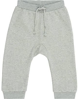 Sense Organics Pantaloni Tuta Bebè Matti - Grigio Melange - 100% Cotone Bio GOTS Pantaloni Lunghi