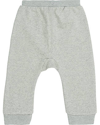 Sense Organics Pantaloni Tuta Bebè Matti - Grigio Melange - 100% Cotone Bio GOTS Pantaloni Lunghi