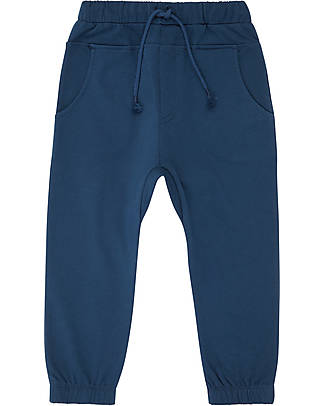 Sense Organics Pantaloni Tuta Jarno - Blu Navy - 100% Cotone Bio GOTS Pantaloni Lunghi