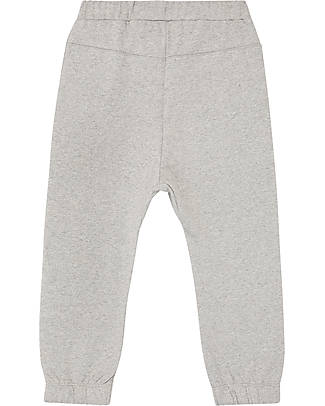 Sense Organics Pantaloni Tuta Jarno - Grigio Melange - 100% Cotone Bio GOTS Pantaloni Lunghi