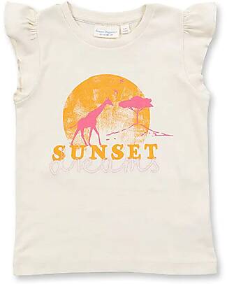 Sense Organics Pigiama Estivo Jula Retro - Eggshell/Strisce Rosa - 100% Cotone Bio GOTS Pigiami