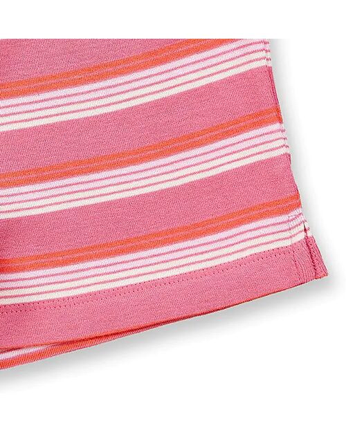 Sense Organics Pigiama Estivo Jula Retro - Eggshell/Strisce Rosa - 100% Cotone Bio GOTS Pigiami