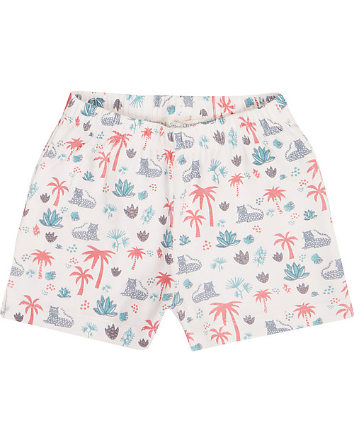 Sense Organics Pigiama Estivo Jula Retro - Palme - 100% Cotone bio Pigiami