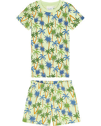Sense Organics Pigiama Estivo Kafka Retro - Palme - 100% Cotone bio Pigiami
