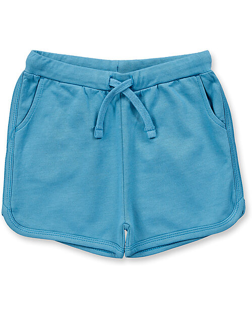 Sense Organics Shorts in Felpa Marlen - Dusty Blue - 100% Cotone Bio GOTS Pantaloni Corti
