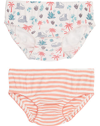 Sense Organics Slip Paris Pacco da 2 - Palme/Righe - 100% Cotone bio Slip