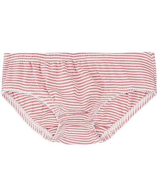 Sense Organics Slip Paris Pacco da 2 - Uccellini/Righe Rosa Antico - 100% cotone bio Slip