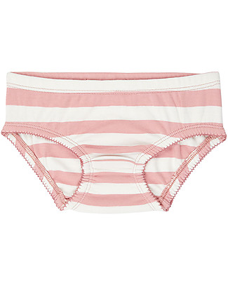 Sense Organics Slip Paris Retro Pacco da 2 - Rosa + Righe - 100% Cotone Bio Slip