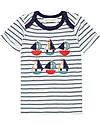 Sense Organics T-shirt a Righe con Applique Toby, Barchette - 100% cotone bio T-shirt