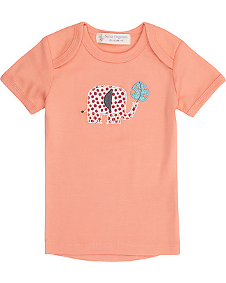 Sense Organics T-shirt Baby Tilly - Corallo/Elefante - 100% Cotone bio T-Shirt e Canotte