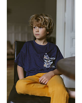 Sense Organics T-Shirt con Taschino Jannis - Navy - 100% Cotone bio T-shirt