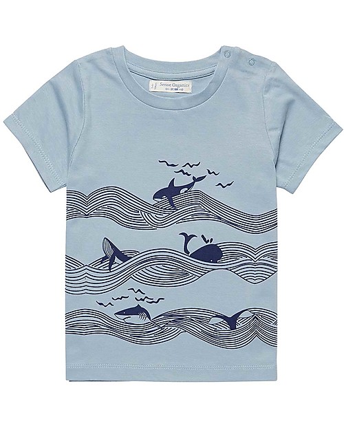 Sense Organics T-shirt Ibon, Balena - 100% cotone bio T-shirt