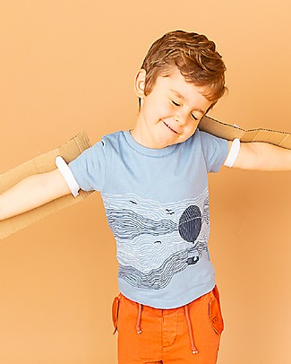 Sense Organics T-shirt Ibon - Mongolfiera - 100% cotone bio T-Shirt e Canotte