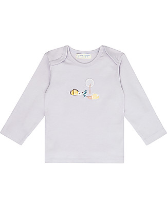 Sense Organics T-shirt Maniche Lunghe Timber con Applique - Ricci - 100% Cotone Bio Maglie Manica Lunga