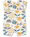 Sense Organics Tutina Baby Maniche Corte Lua - Mixed Flowers - 100% Cotone bio GOTS Tutine Corte