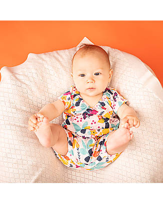 Sense Organics Tutina Baby Maniche Corte Lua - Tropicale - 100% Cotone bio Tutine Corte