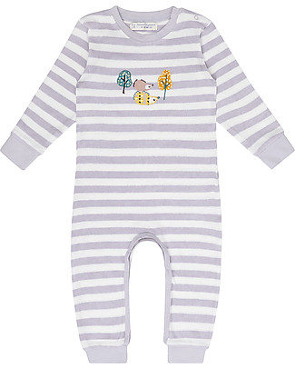 Sense Organics Tutina Retro Viktor - Ricci - 100% Spugna di Cotone Bio Tutine Lunghe Senza Piedi