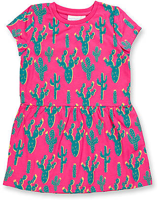 Sense Organics Vestito Agona - Rosa Stampa Cactus - 100% Cotone Bio GOTS Vestiti_