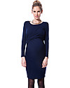 Seraphine Abito Elegante Premaman e Allattamento Kiley  - Blu Navy Vestiti_
