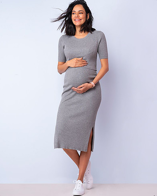 Seraphine Abito in Maglia Premaman e Allattamento Amaya - Grigio Vestiti_