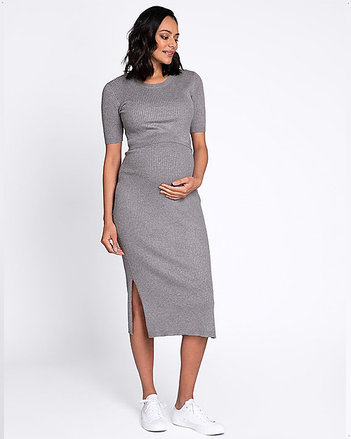 Seraphine Abito in Maglia Premaman e Allattamento Amaya - Grigio Vestiti_