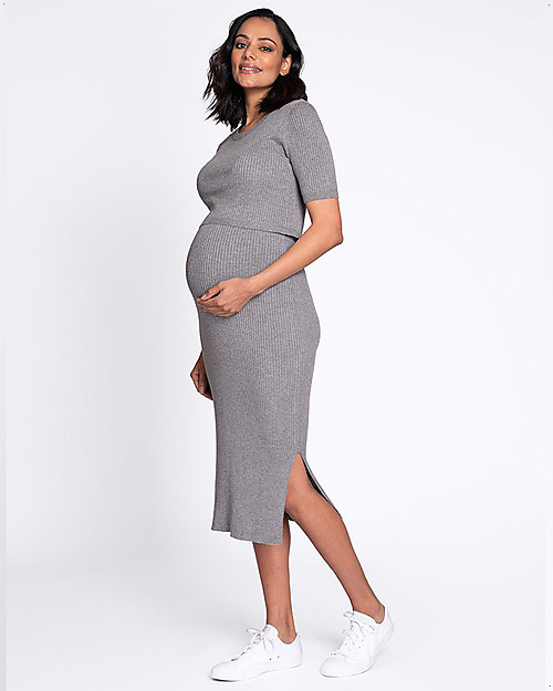 Seraphine Abito in Maglia Premaman e Allattamento Amaya - Grigio Vestiti_
