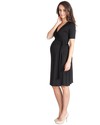 Seraphine Abito incrociato Premaman e Allattamento Manica Corta Renee - Nero Vestiti_